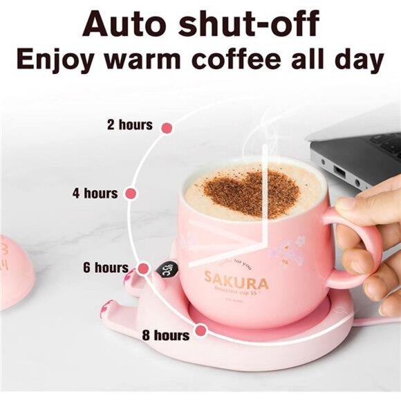 Coffee Warmer for Desk Coffee Cup Warmer Auto Shut Off, Smart Candle Warmer - Picture 2 of 6